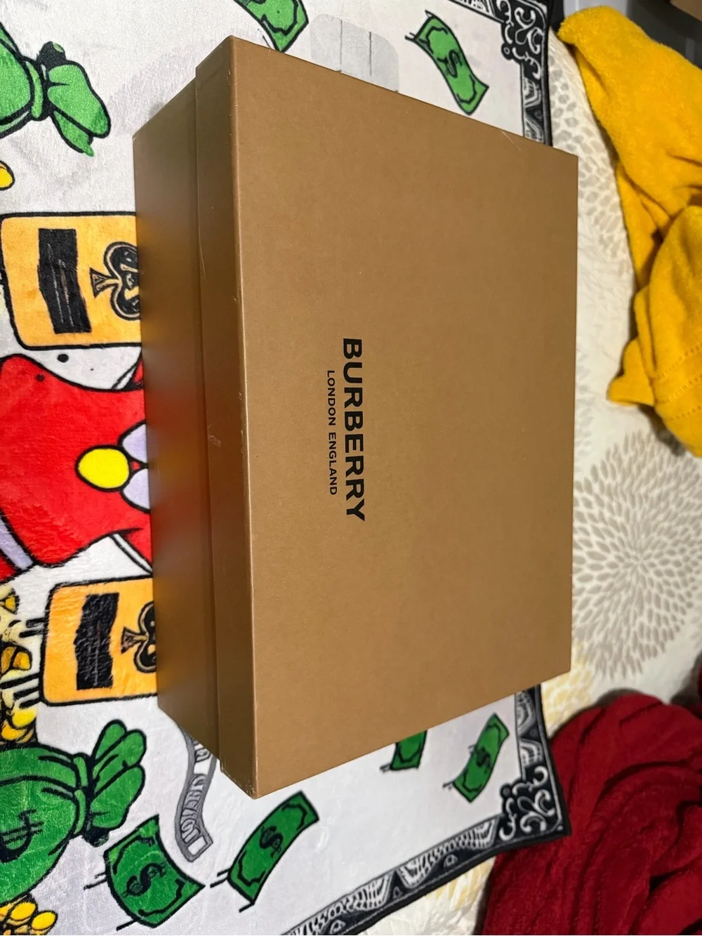 Burberry Grey and Blue Men's Trail Sneaker with Yellow Lining - Picture 5 of 5